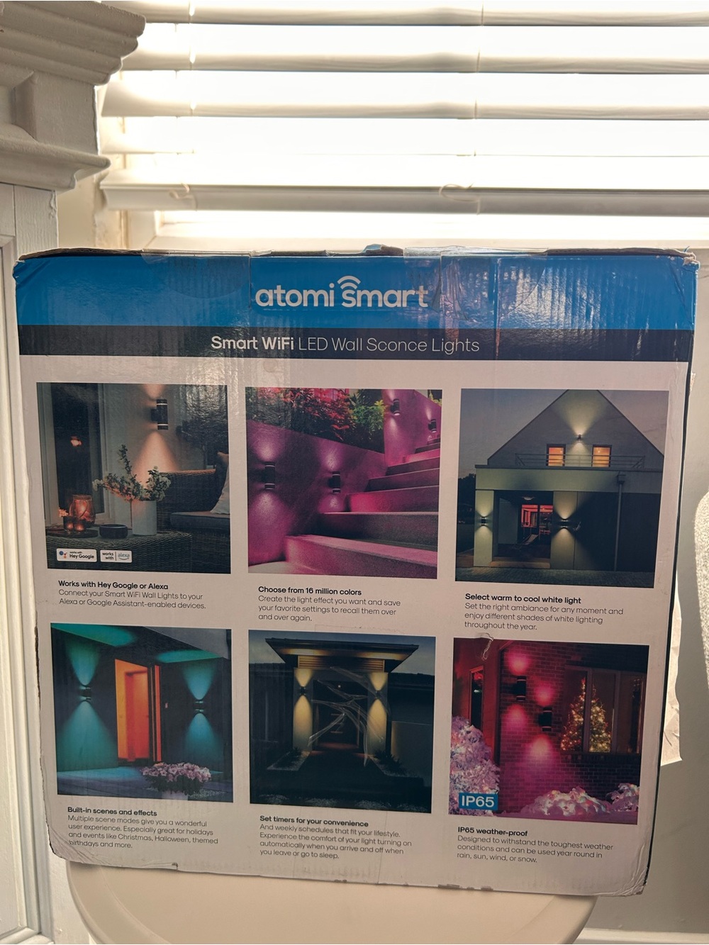 Atomi Smart Wifi Outdoor Wall Light - Pack of 2 (AT1680)
